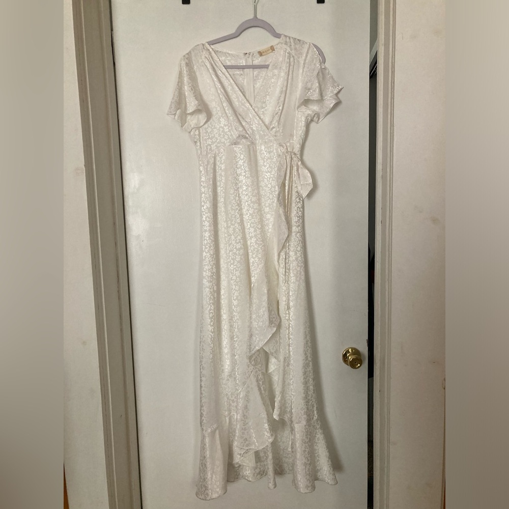 Altar'd State Ivory Wrap Maxi Dress
